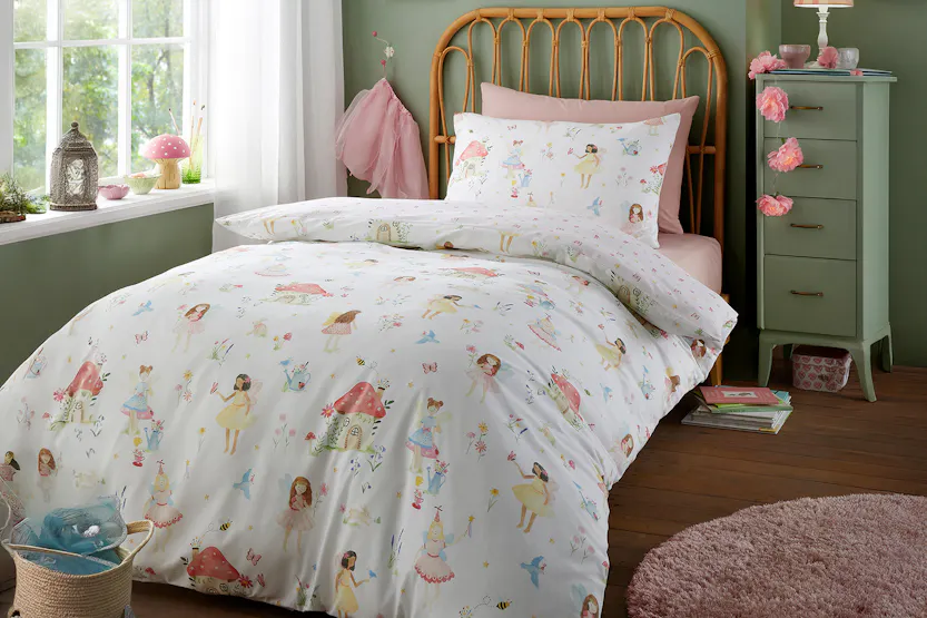 Bedlam | Summer Fairies Duvet Cover Set | Multicolour | Double Bedlam | Summer Fairies Duvet Cover Set | Multicolour | Double