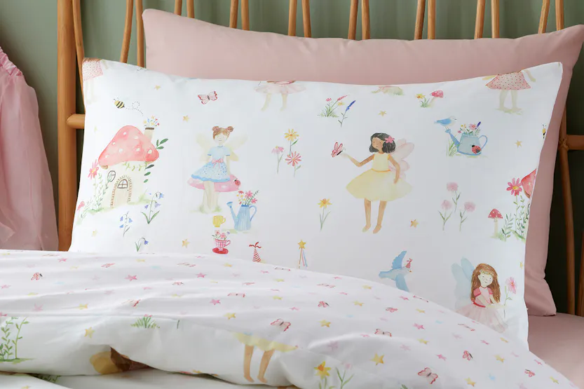 Bedlam | Summer Fairies Duvet Cover Set | Multicolour | Double Bedlam | Summer Fairies Duvet Cover Set | Multicolour | Double