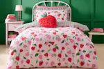 Bedlam | Fun Strawberries Duvet Cover Set | Multicolour | Double Bedlam | Fun Strawberries Duvet Cover Set | Multicolour | Double