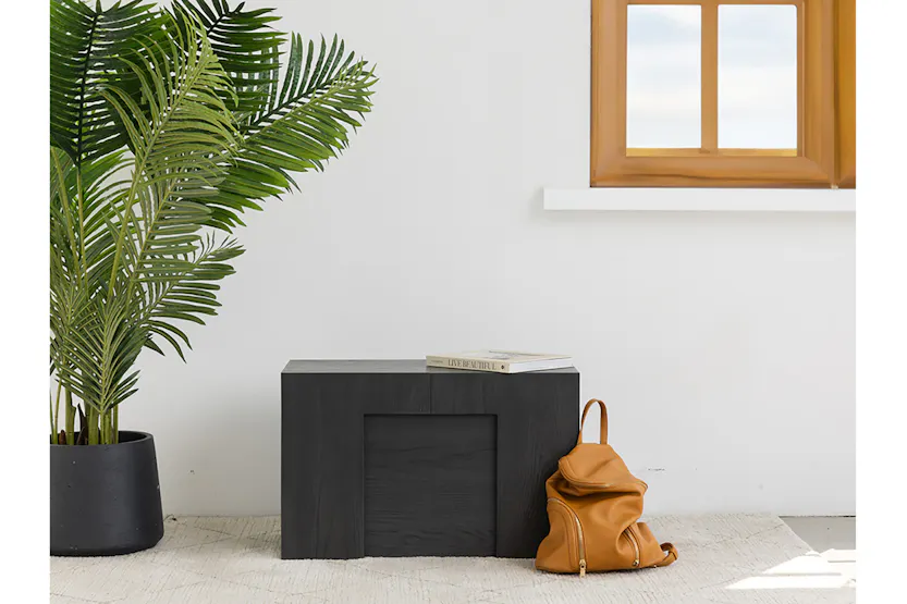 Transformer Bench | Smoked Hickory | Including 5 Extension Panels Transformer Bench | Smoked Hickory | Including 5 Extension Panels