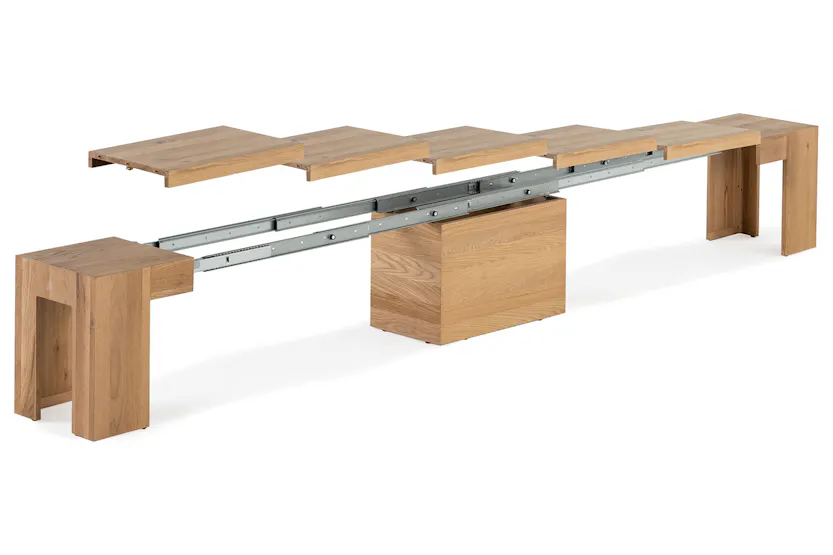 Transformer Bench | Scandinavian Oak | Including 5 extension panels Transformer Bench | Scandinavian Oak | Including 5 extension panels