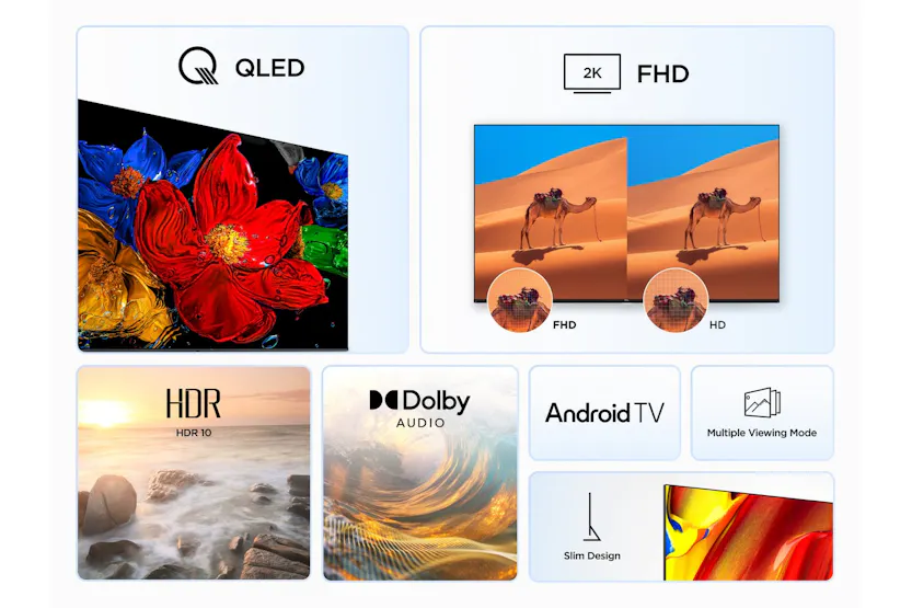TCL 43" QLED Full HD HDR Android Smart TV | 43V5C TCL 43" QLED Full HD HDR Android Smart TV | 43V5C
