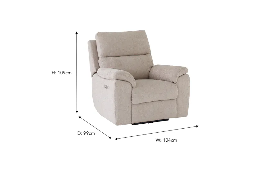 Dream Armchair | Power Recliner | Power Headrest & Heated Seat | Fabric | Taupe Dream Armchair | Power Recliner | Power Headrest & Heated Seat | Fabric | Taupe
