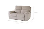 Dream 2 Seater Sofa | Manual Recliner | Fabric | Taupe Dream 2 Seater Sofa | Manual Recliner | Fabric | Taupe