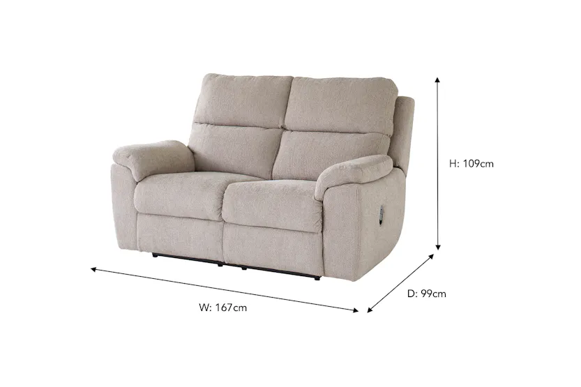 Dream 2 Seater Sofa | Manual Recliner | Fabric | Taupe Dream 2 Seater Sofa | Manual Recliner | Fabric | Taupe