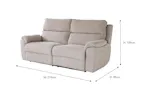 Dream 3 Seater Sofa | Power Recliner| Power Headrest | Fabric | Taupe Dream 3 Seater Sofa | Power Recliner| Power Headrest | Fabric | Taupe