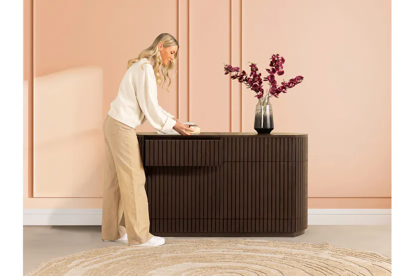 Transformer Round Sideboard | Dark Walnut Transformer Round Sideboard | Dark Walnut