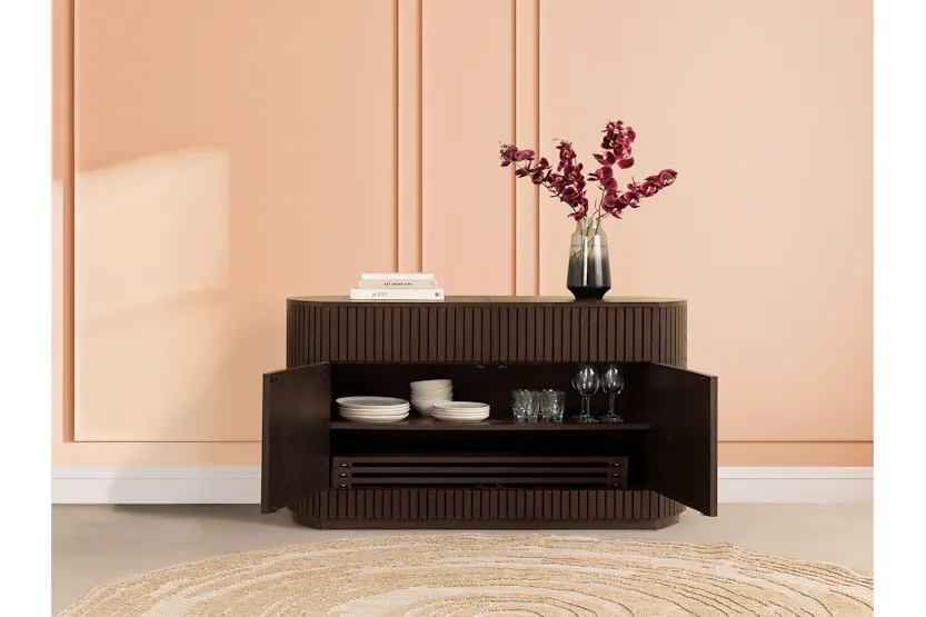 Transformer Round Sideboard | Dark Walnut Transformer Round Sideboard | Dark Walnut