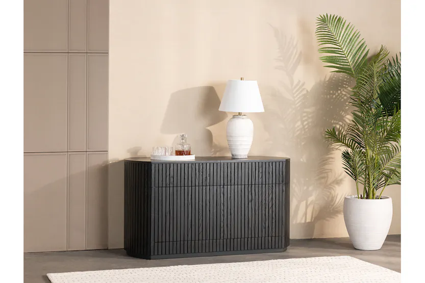 Transformer Round Sideboard | Smoked Hickory Transformer Round Sideboard | Smoked Hickory