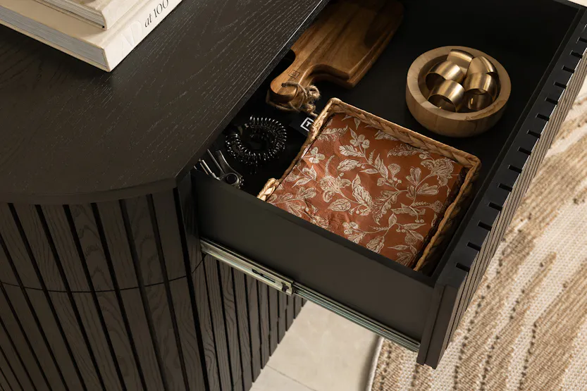 Transformer Round Sideboard | Smoked Hickory Transformer Round Sideboard | Smoked Hickory