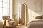 Modena LED Arched Mirror | Gold | 50 x 160 cm Modena LED Arched Mirror | Gold | 50 x 160 cm