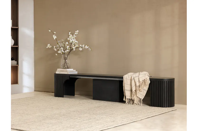 Transformer Round Bench | Smoked Hickory | Including 3 Extension Panels Transformer Round Bench | Smoked Hickory | Including 3 Extension Panels