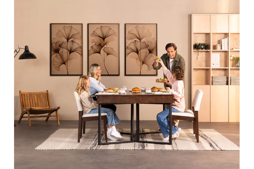 Transformer Table to Desk | Dark Walnut/Black Transformer Table to Desk | Dark Walnut/Black