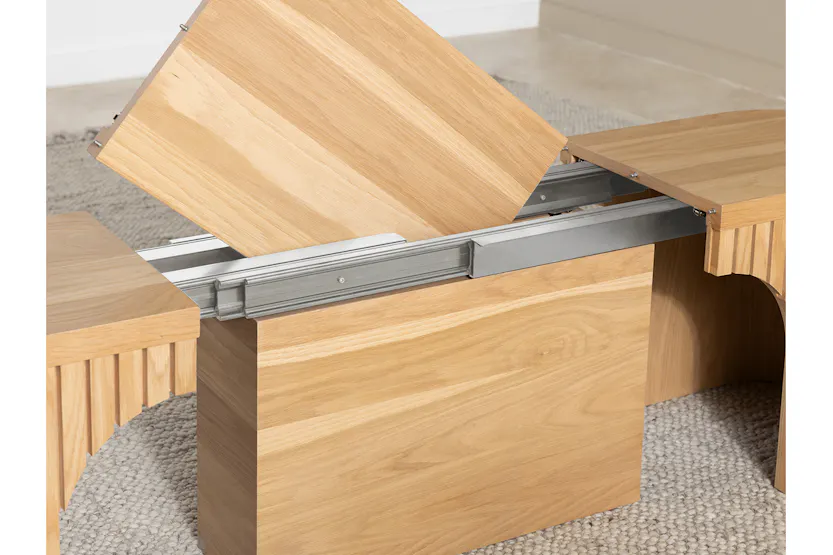 Transformer Round Bench | Scandinavian Oak | Including 3 Extension Panels Transformer Round Bench | Scandinavian Oak | Including 3 Extension Panels