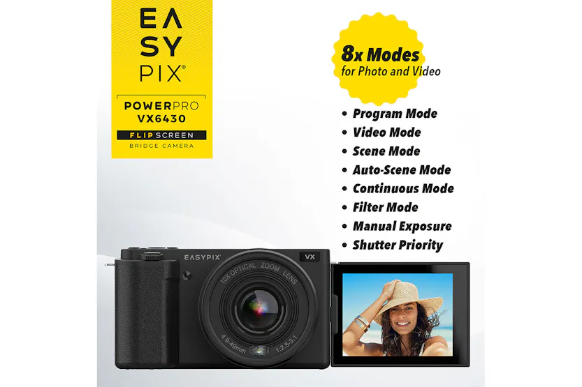 Easypix PowerPro VX6430 Flip Screen WiFi Bridge Camera Easypix PowerPro VX6430 Flip Screen WiFi Bridge Camera