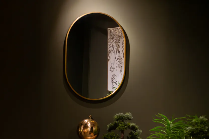Modena Oval Wall Mirror | Gold | 50 x 70 cm Modena Oval Wall Mirror | Gold | 50 x 70 cm