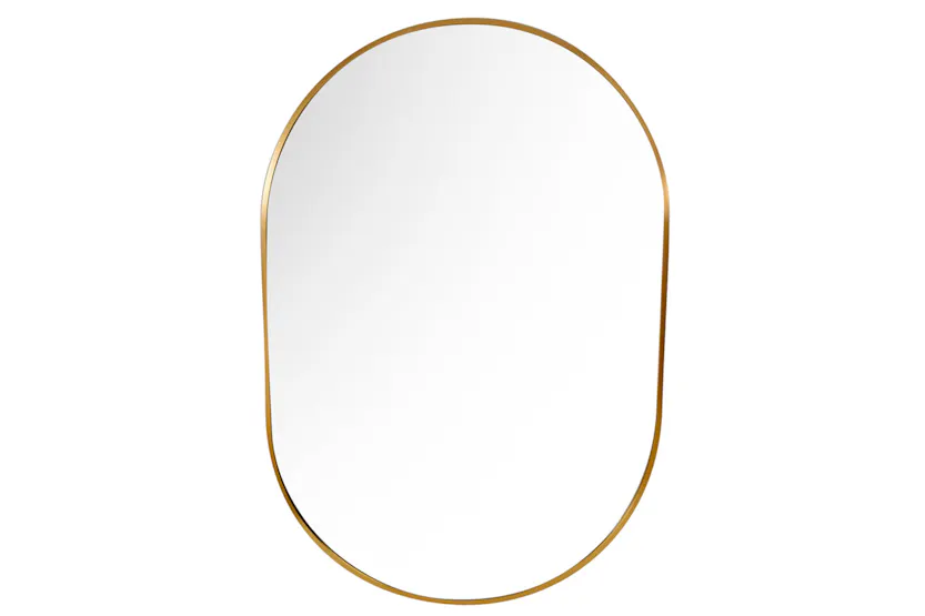 Modena Oval Wall Mirror | Gold | 60 x 90 cm Modena Oval Wall Mirror | Gold | 60 x 90 cm