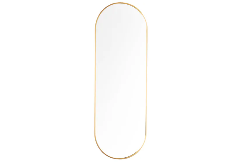 Modena Pill Shape Wall Mirror | Gold | 40 x 120 cm Modena Pill Shape Wall Mirror | Gold | 40 x 120 cm