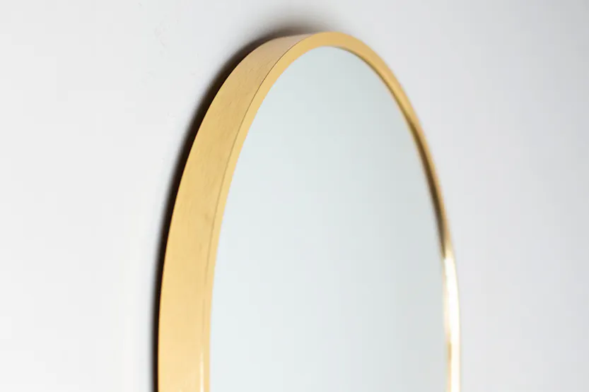 Modena Pill Shape Wall Mirror | Gold | 40 x 120 cm Modena Pill Shape Wall Mirror | Gold | 40 x 120 cm