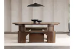 Transformer Round Extending Dining Table | Dark Walnut | Including 3 Panels Transformer Round Extending Dining Table | Dark Walnut | Including 3 Panels