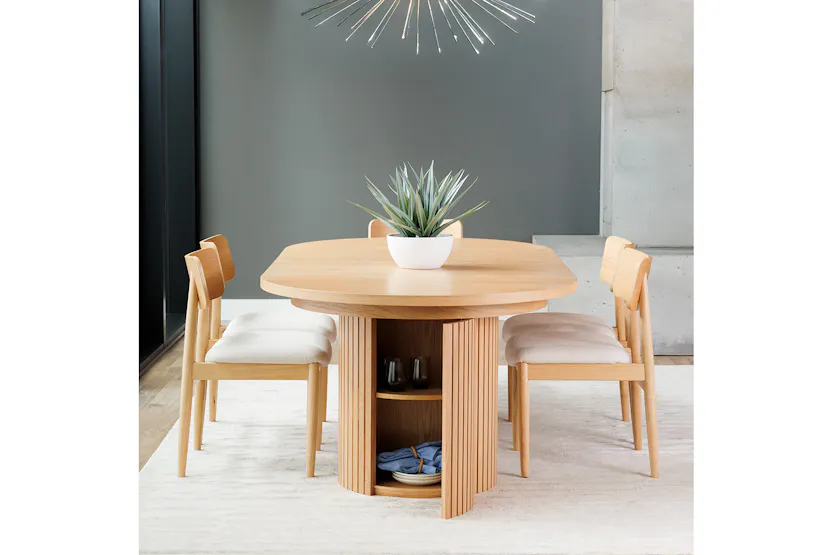 Transformer Round Extending Dining Table | Scandinavian Oak | Including 3 panels Transformer Round Extending Dining Table | Scandinavian Oak | Including 3 panels
