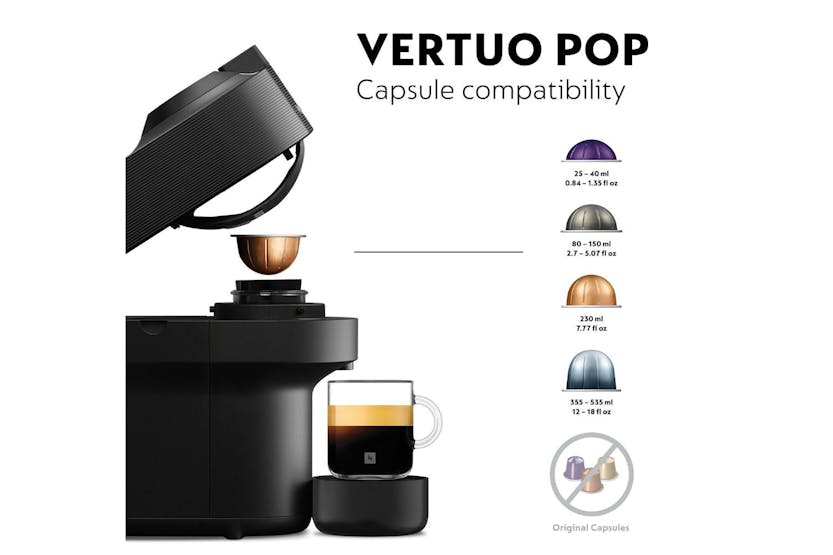 Nespresso Vertuo Pop Coffee Machine Bundle by De'Longhi | ENV90.BAE | Black Nespresso Vertuo Pop Coffee Machine Bundle by De'Longhi | ENV90.BAE | Black