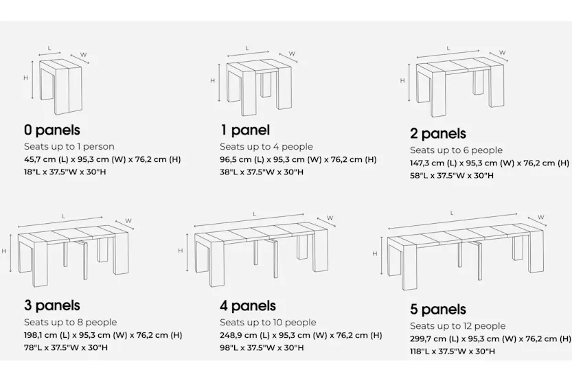 Transformer Rectangular Table | Scandinavian Oak | Including 5 extension panels Transformer Rectangular Table | Scandinavian Oak | Including 5 extension panels