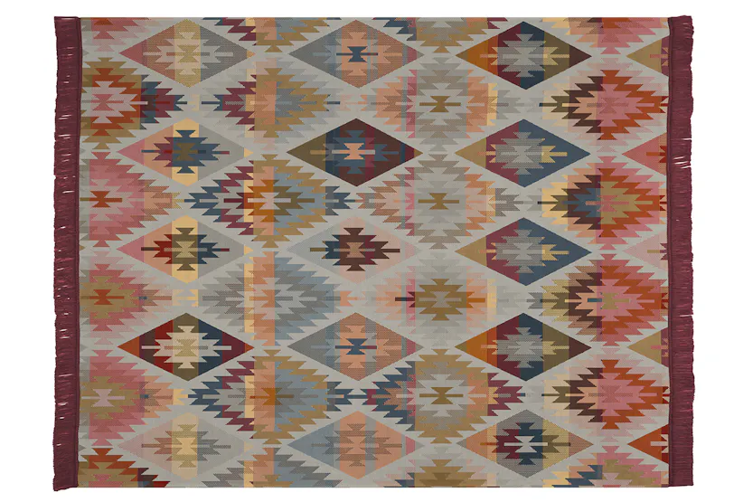 Ikat Diamond Blanket | Multicolour | 140 x 180 cm Ikat Diamond Blanket | Multicolour | 140 x 180 cm