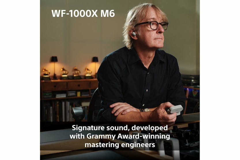 Sony XM6 True Wireless Active Noise Cancelling Earbuds | Silver Sony XM6 True Wireless Active Noise Cancelling Earbuds | Silver