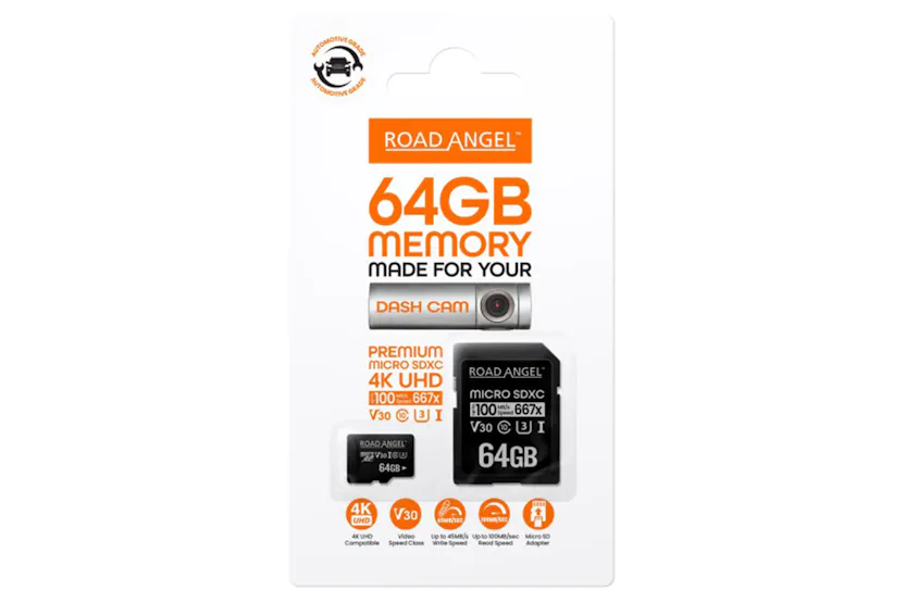 Road Angel Halo Dash Cam MicroSD Card | 64GB Road Angel Halo Dash Cam MicroSD Card | 64GB
