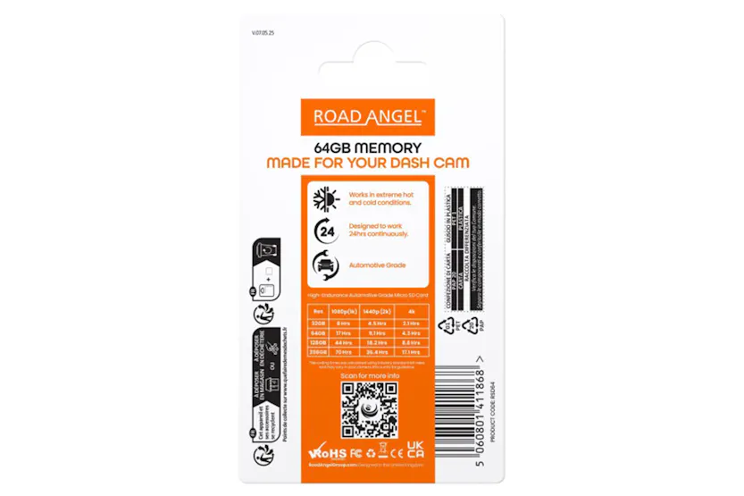 Road Angel Halo Dash Cam MicroSD Card | 64GB Road Angel Halo Dash Cam MicroSD Card | 64GB