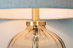 Kristen Glass Table Lamp | White/Gold | 84 cm Kristen Glass Table Lamp | White/Gold | 84 cm