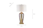 Kristen Glass Table Lamp | White/Gold | 84 cm Kristen Glass Table Lamp | White/Gold | 84 cm