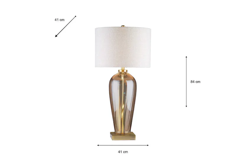 Kristen Glass Table Lamp | White/Gold | 84 cm Kristen Glass Table Lamp | White/Gold | 84 cm