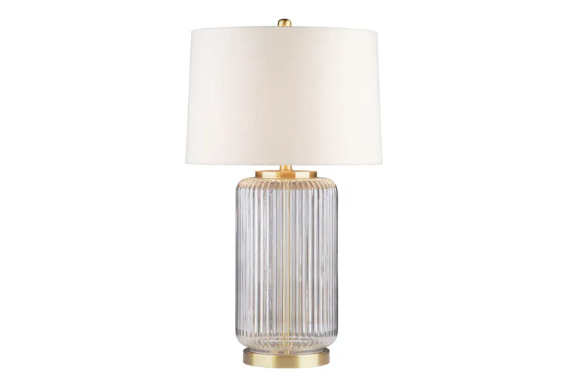 Tabitha Glass Table Lamp | White/Gold Tabitha Glass Table Lamp | White/Gold