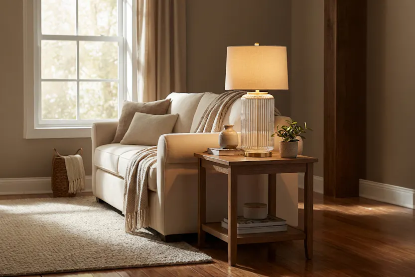 Tabitha Glass Table Lamp | White/Gold Tabitha Glass Table Lamp | White/Gold