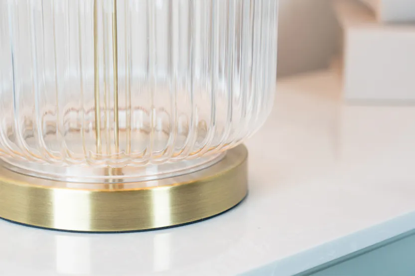 Tabitha Glass Table Lamp | White/Gold Tabitha Glass Table Lamp | White/Gold