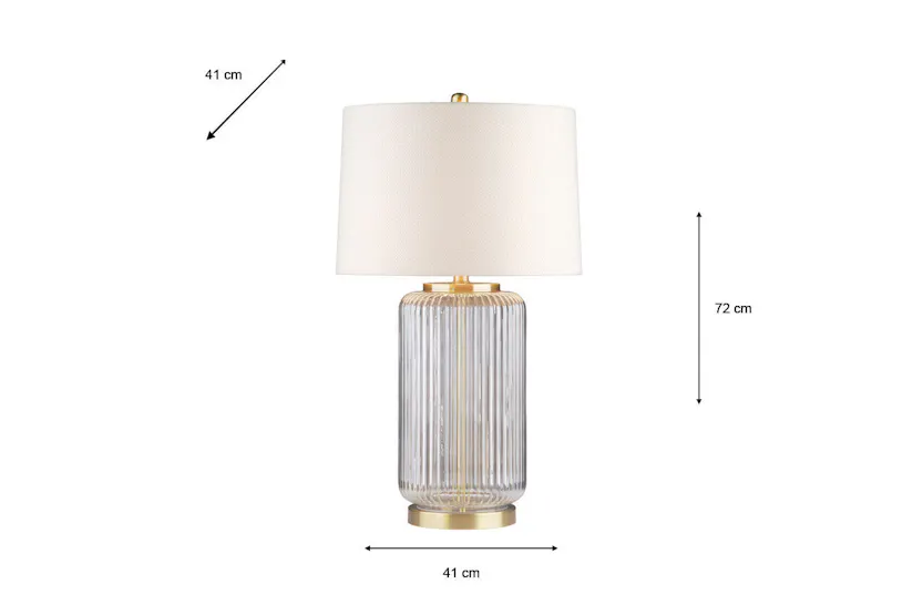 Tabitha Glass Table Lamp | White/Gold Tabitha Glass Table Lamp | White/Gold