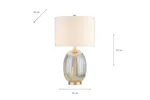 Amia Glass Table Lamp | White/Gold Amia Glass Table Lamp | White/Gold