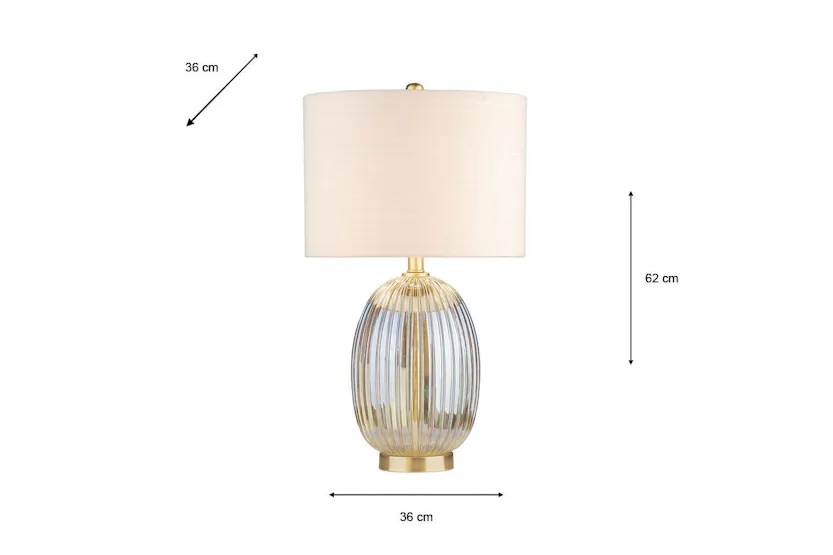 Amia Glass Table Lamp | White/Gold Amia Glass Table Lamp | White/Gold
