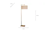 Kyra Floor Lamp | White/Gold Kyra Floor Lamp | White/Gold