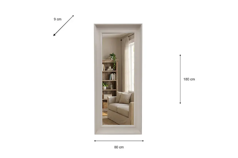 Lyla Rectangular Mirror | Oyster | 180 x 80 cm Lyla Rectangular Mirror | Oyster | 180 x 80 cm