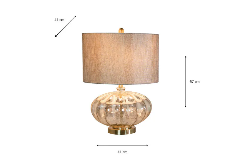 Kyra Mercury Glass Table Lamp | Natural/Gold Kyra Mercury Glass Table Lamp | Natural/Gold