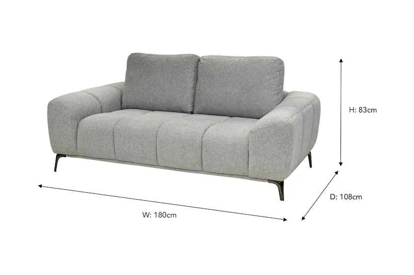 Ryley 2 Seater Sofa | Fabric | Grey Ryley 2 Seater Sofa | Fabric | Grey