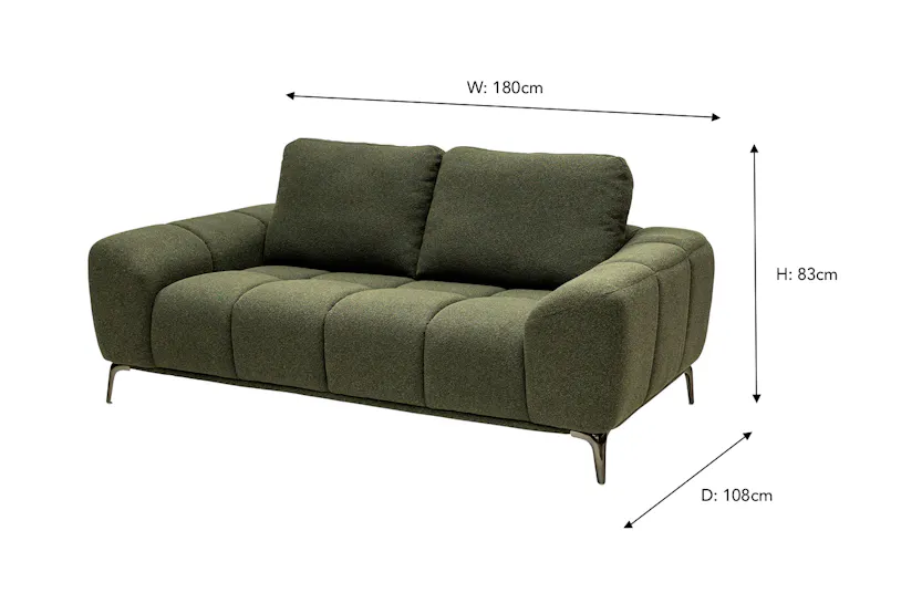 Ryley 2 Seater Sofa | Fabric | Green Ryley 2 Seater Sofa | Fabric | Green