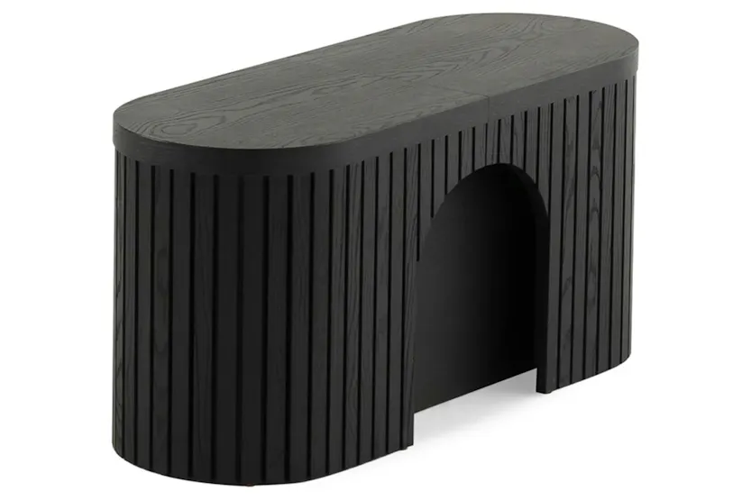 Transformer Round Bench | Smoked Hickory | Including 3 Extension Panels Transformer Round Bench | Smoked Hickory | Including 3 Extension Panels