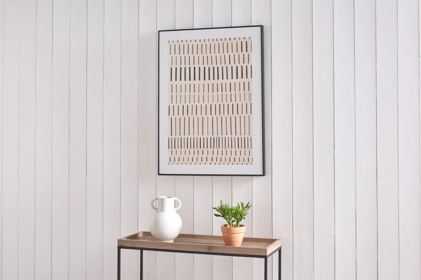 Black Pattern Framed Canvas Printing | Beige/Black | 80 x 60 cm Black Pattern Framed Canvas Printing | Beige/Black | 80 x 60 cm