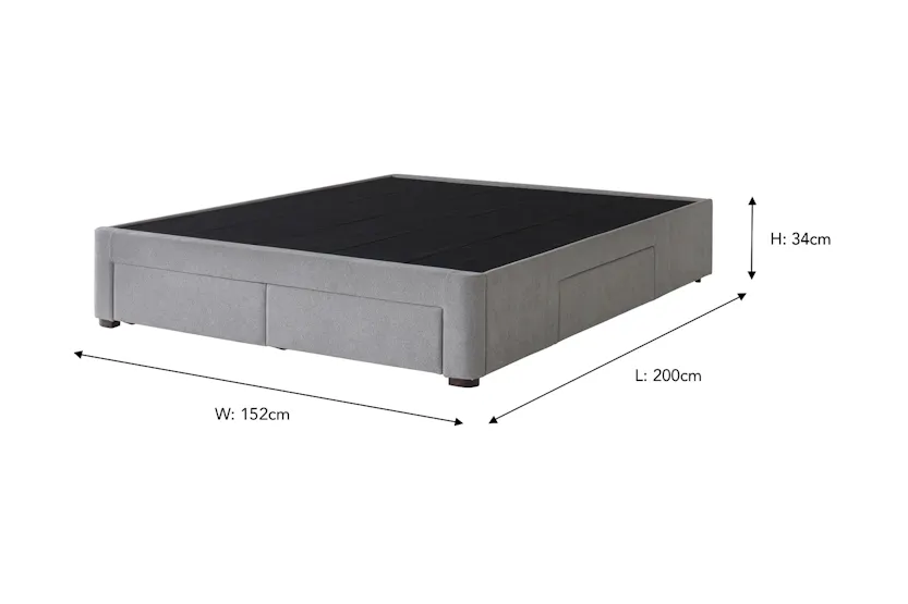Duval 4-Drawer Base | King | 5ft | Oyster Duval 4-Drawer Base | King | 5ft | Oyster