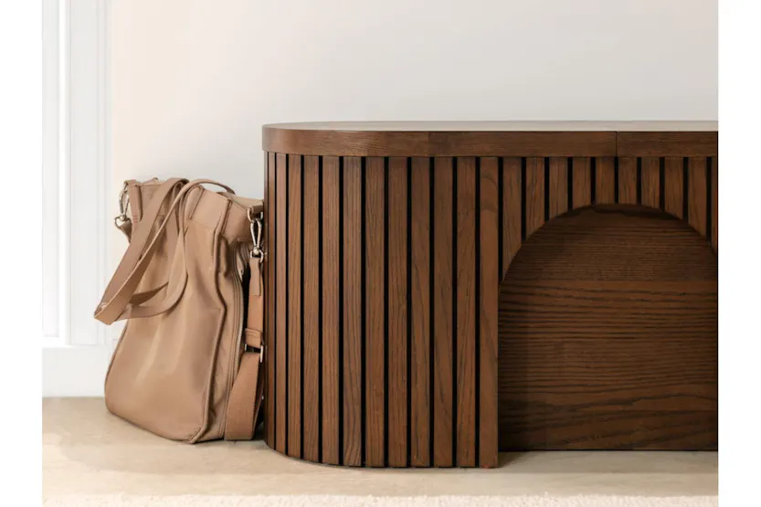 Transformer Round Bench | Dark Walnut | Including 3 Extension Panels Transformer Round Bench | Dark Walnut | Including 3 Extension Panels