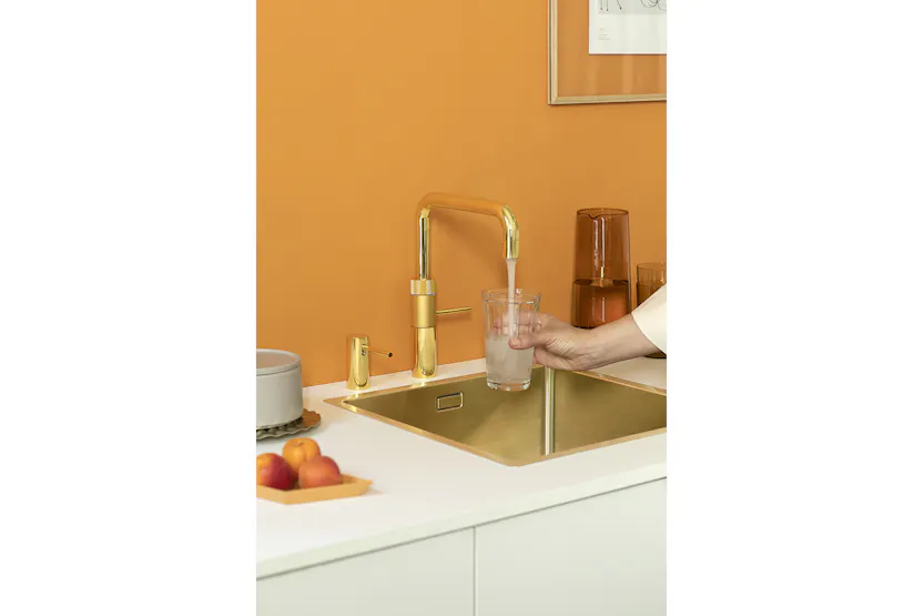 Quooker Fusion Square Tap | Gold | FNSGLD Quooker Fusion Square Tap | Gold | FNSGLD